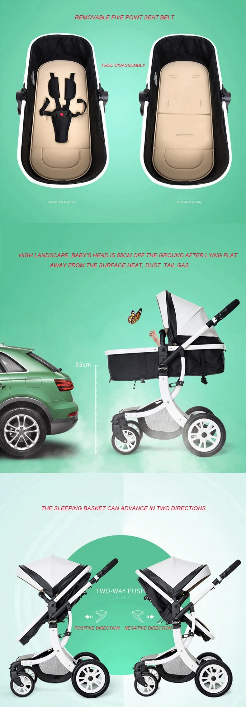High view stroller