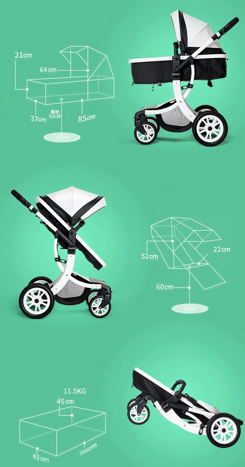 Stroller with high landscape
